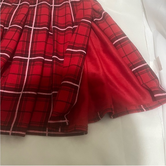 Prettylittlething Red Tartan Check Tennis Skirt - Picture 5 of 7